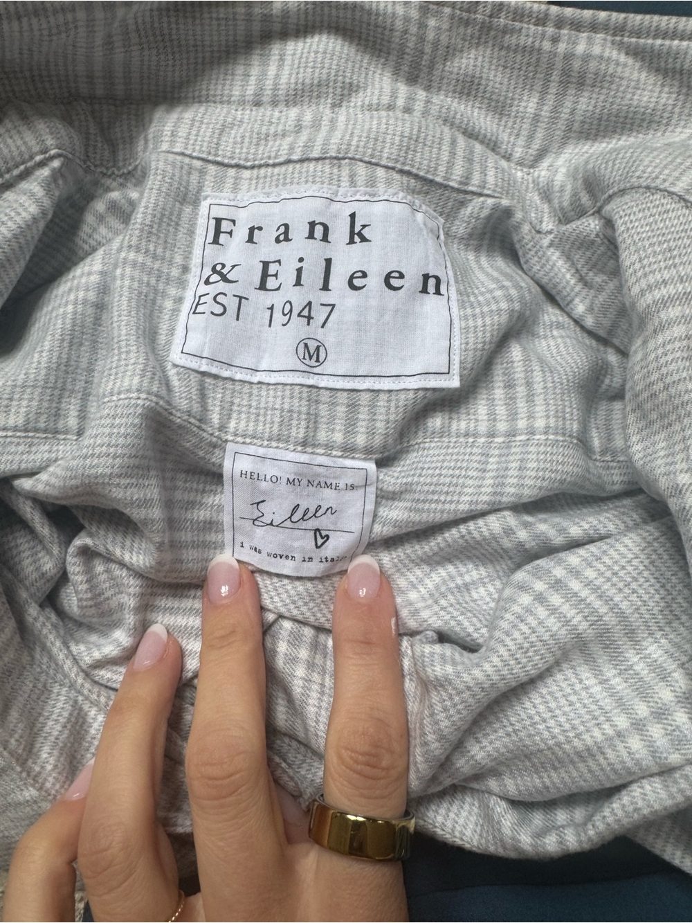 Frank & Eileen Light Gray Plaid Shirt